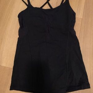 Black double strap Lululemon tank top